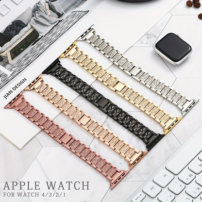 Metal Diamond-encrusted Watch Band Jewelry DealSniper.net
