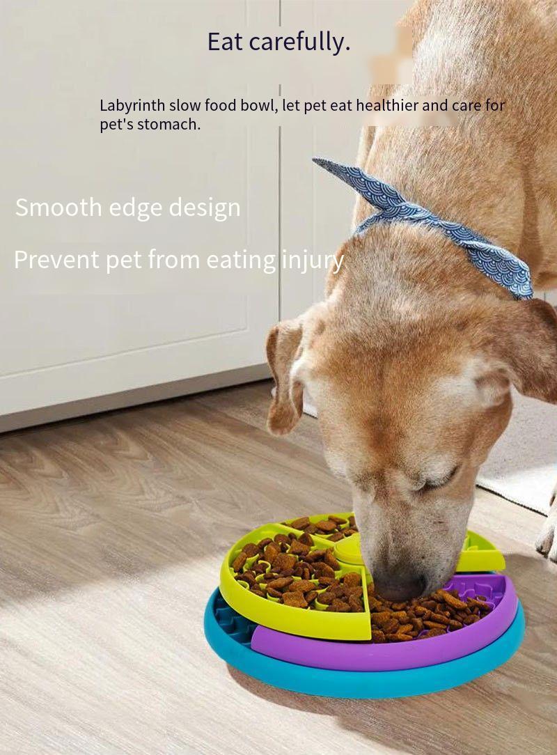 Slow Food Bowl Anti Choking Cat Bowl Dog Basin Puzzle Feeder Pets dealsniper-net