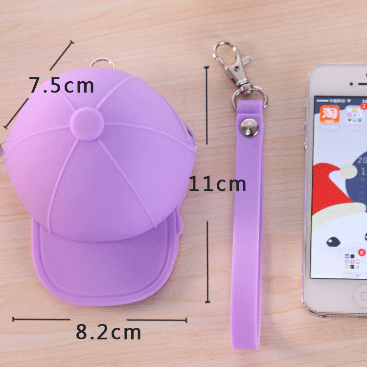 Cute Cartoon Candy Color Hat Silicone Coin Purse Kids dealsniper-net