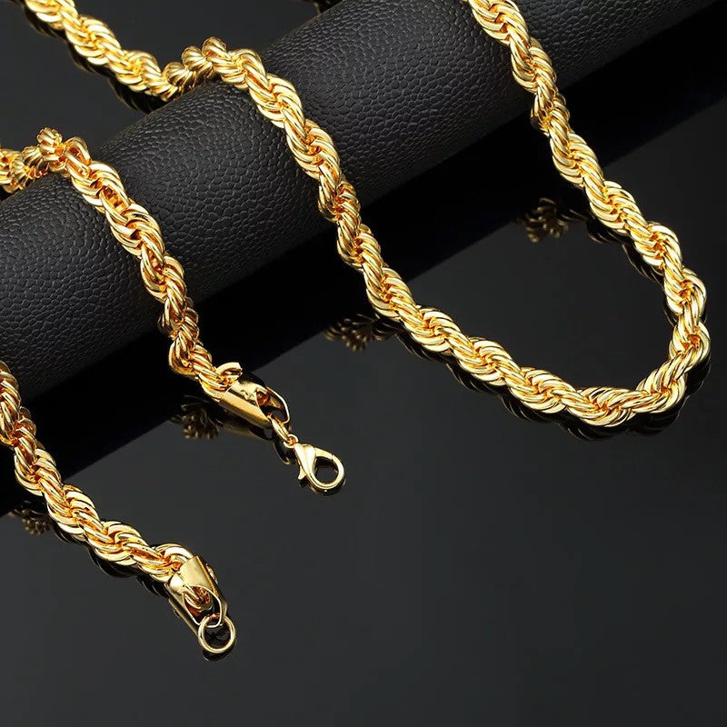 Hip Hop Rapper Chain 3mm gold Silver nakelace for Men Jewelry Gym From House