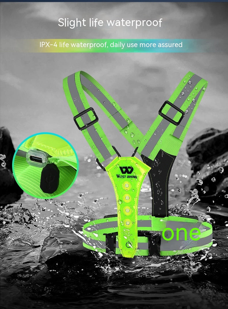 Outdoor Night Run Reflective Vest Riding Warning Light Outdoor dealsniper-net