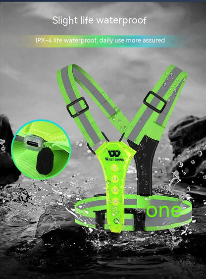 Outdoor Night Run Reflective Vest Riding Warning Light Outdoor dealsniper-net