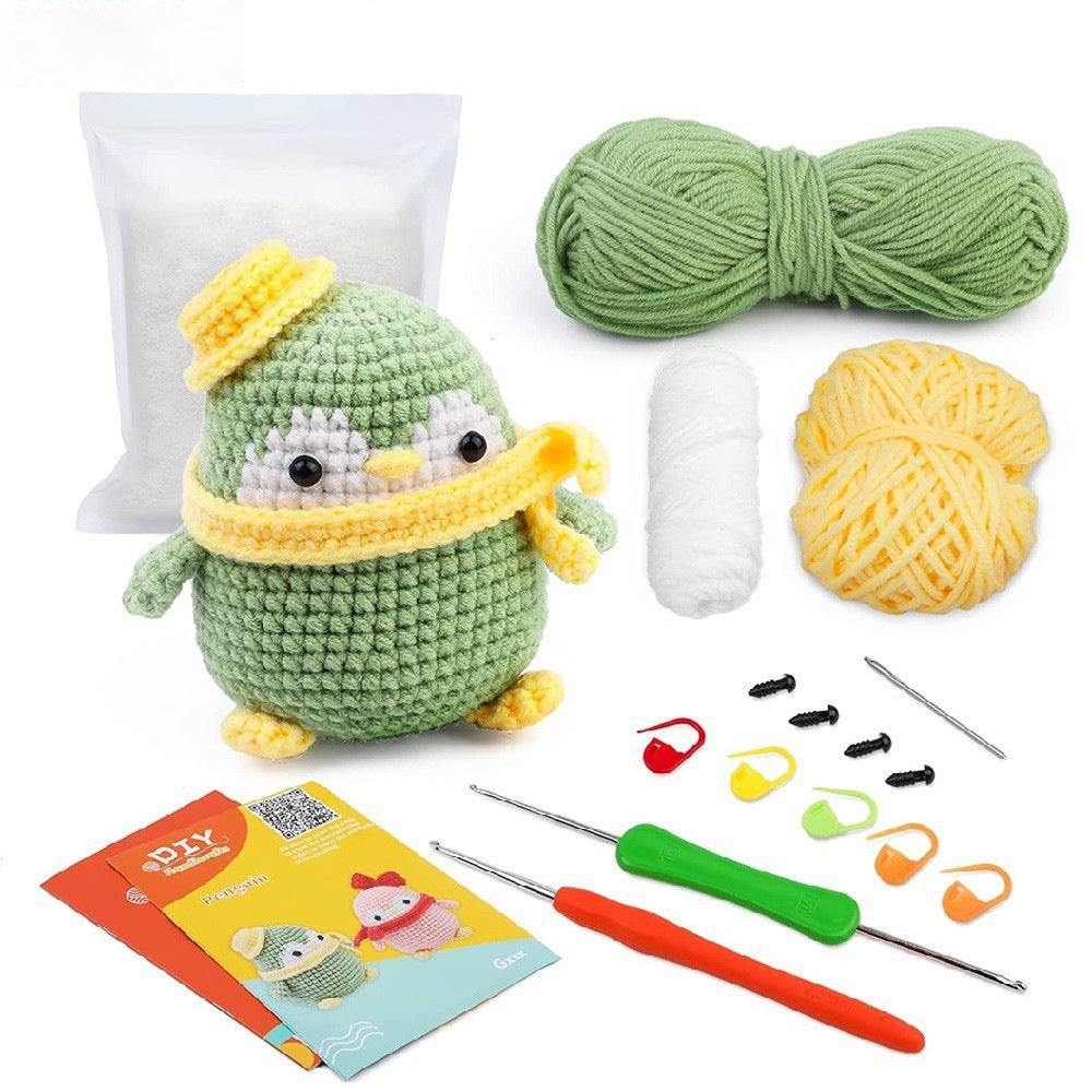 Penguin Crochet Material Package Diy Wool Knitting Doll Decoration Kids dealsniper-net