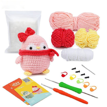 Penguin Crochet Material Package Diy Wool Knitting Doll Decoration Kids dealsniper-net