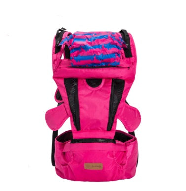 Baby sling multi-function baby waist stool front cross-holding bag Kids dealsniper-net Rose red