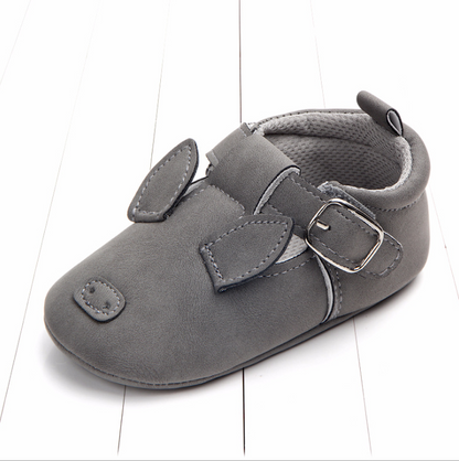 Spring and autumn cartoon animal baby shoes matte leather non-slip soft bottom baby shoes wholesale 0884 Kids DealSniper.net Dark grey piglet 11CM