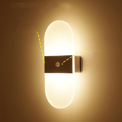 Magnetic Rechargeable Wall Lamp Simple Lamp Home Decor dealsniper-net White A Warm light