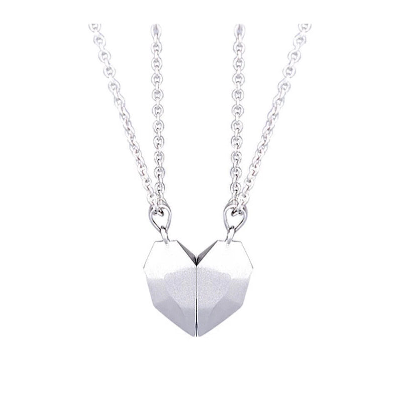 Creative Magnet Necklace Love Heart Broken Jewelry Gym From House White pendant necklace