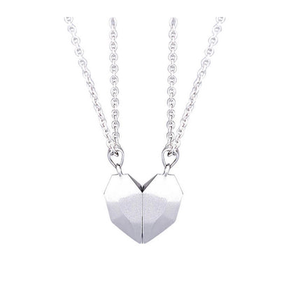 Creative Magnet Necklace Love Heart Broken Jewelry Gym From House White pendant necklace