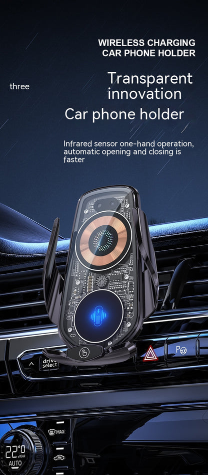 Transparent And Creative Line Design Car Wireless Charger