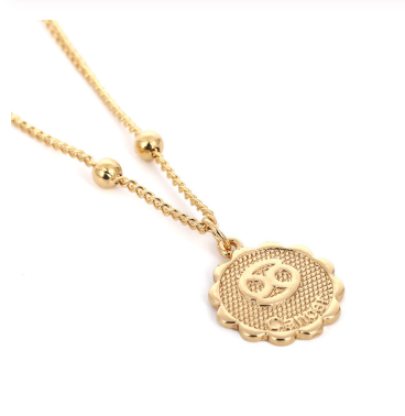 Constellation necklace Jewelry dealsniper-net Gold Cancer