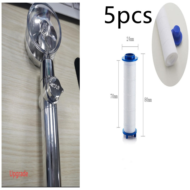New Turbo Propeller Shower Head Water Saving High Pressure Flow