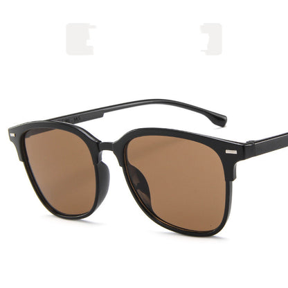 Temperament Simple Retro Couple Square Wild Glasses Men DealSniper.net Tea film 18007