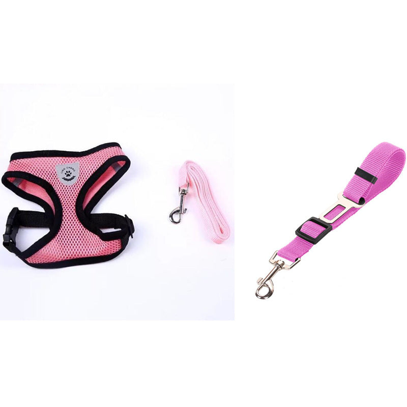 Pet Car Seat Belt Pet Leash Pets Gym From House Pink 2 L