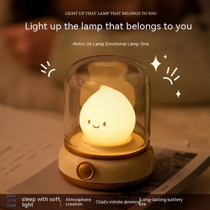 Retro Small Night Lamp Bedroom Mini Desktop LED Cute Night Lamp House dealsniper-net
