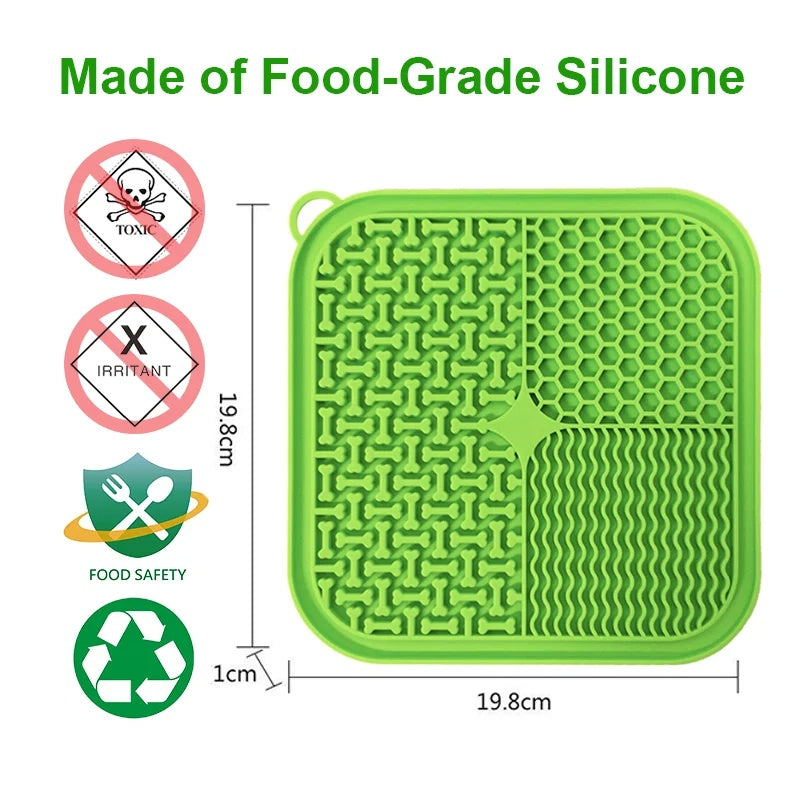 Dog Licking Mat Slow Feeder Premium Lick Pad With Suction Cups Pets DealSniper.net