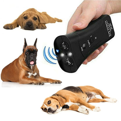 3-in-1 Anti Barking Dog Training Device Ultrasonic Dog Training Repeller LED Flashlight Pets dealsniper-net