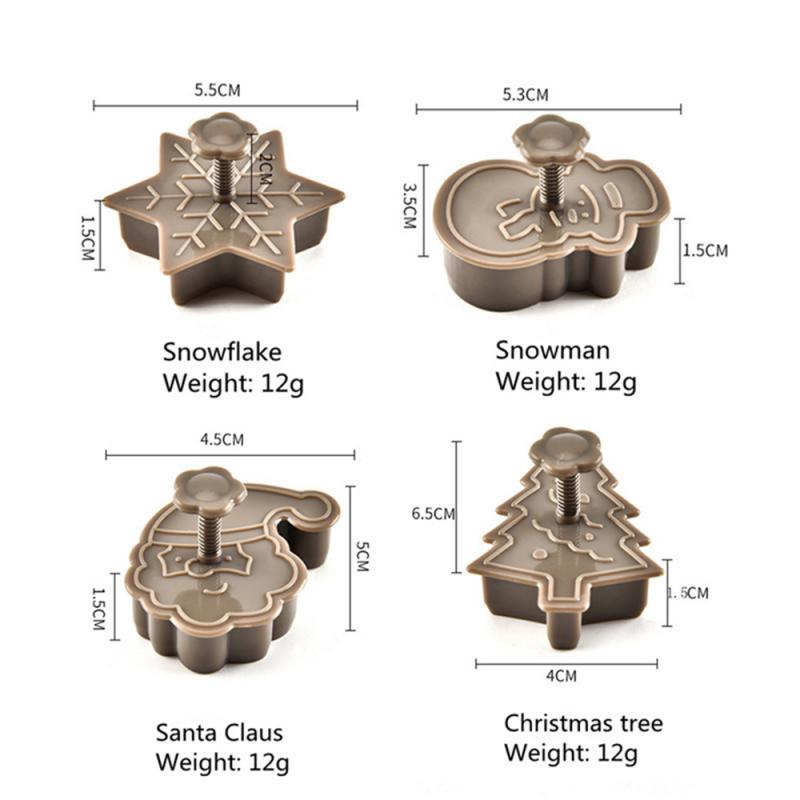 4-Piece Christmas Biscuit Cutting Die Kitchen DealSniper.net