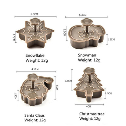 4-Piece Christmas Biscuit Cutting Die Kitchen DealSniper.net