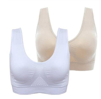 No steel ring hollow vent hole sports bra yoga Women DealSniper.net