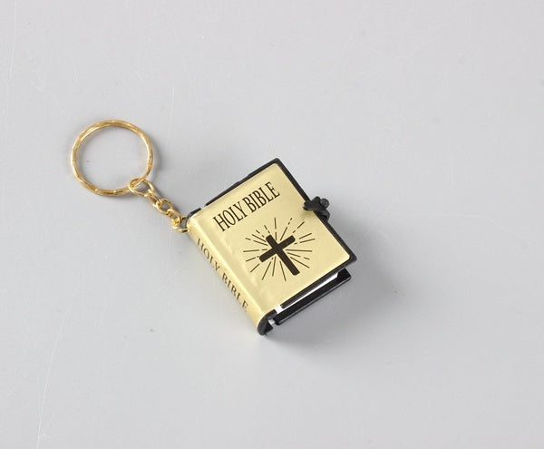 Mini HOLY Bible Keychain Religious Christian Jesus Keyring