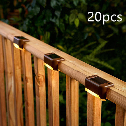 Solar Outdoor Aisle Corridor Step Stair Light Outdoor DealSniper.net Brown warm light 8X4.4X4.5cm 20PCS