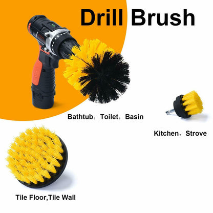 Drill Brush Set Power Scrubber Brushes for Car Wash