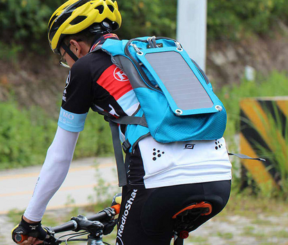Outdoor riding solar charging backpack men and women lightweight skin sports backpack Men DealSniper.net