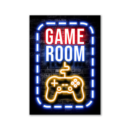 Nordic Neon Advertising Game Canvas Core Home Decor dealsniper-net 03style 30x40cm