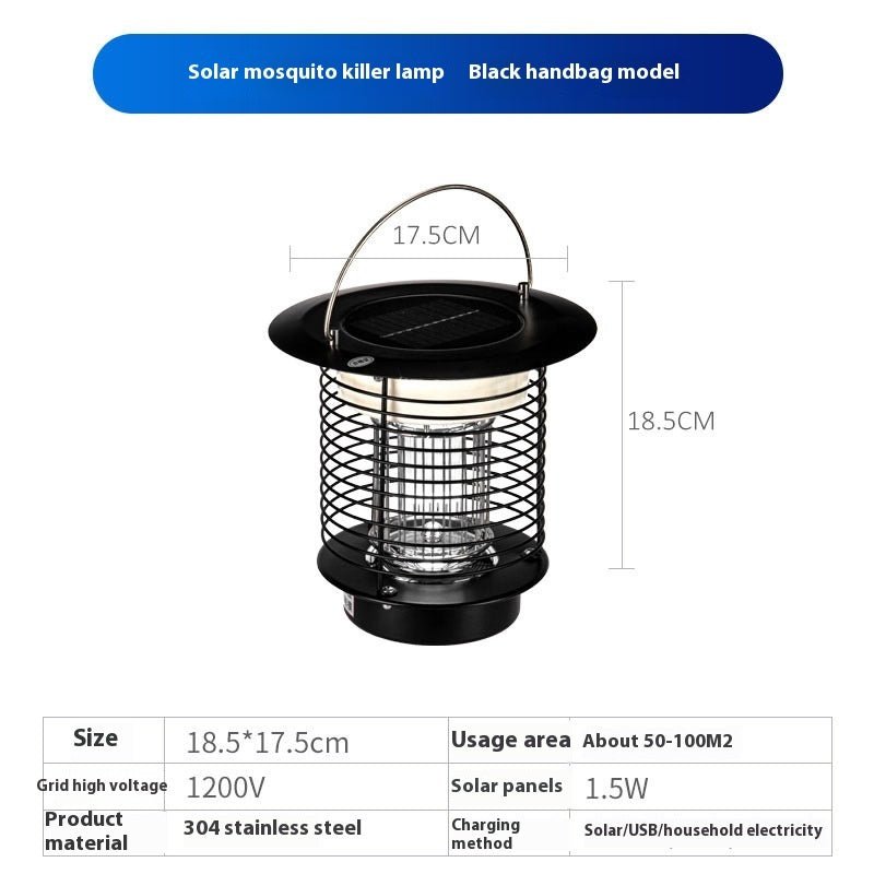 Outdoor Waterproof Solar Mosquito Lamp Outdoor dealsniper-net Black Portable