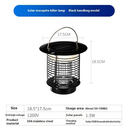 Outdoor Waterproof Solar Mosquito Lamp Outdoor dealsniper-net Black Portable