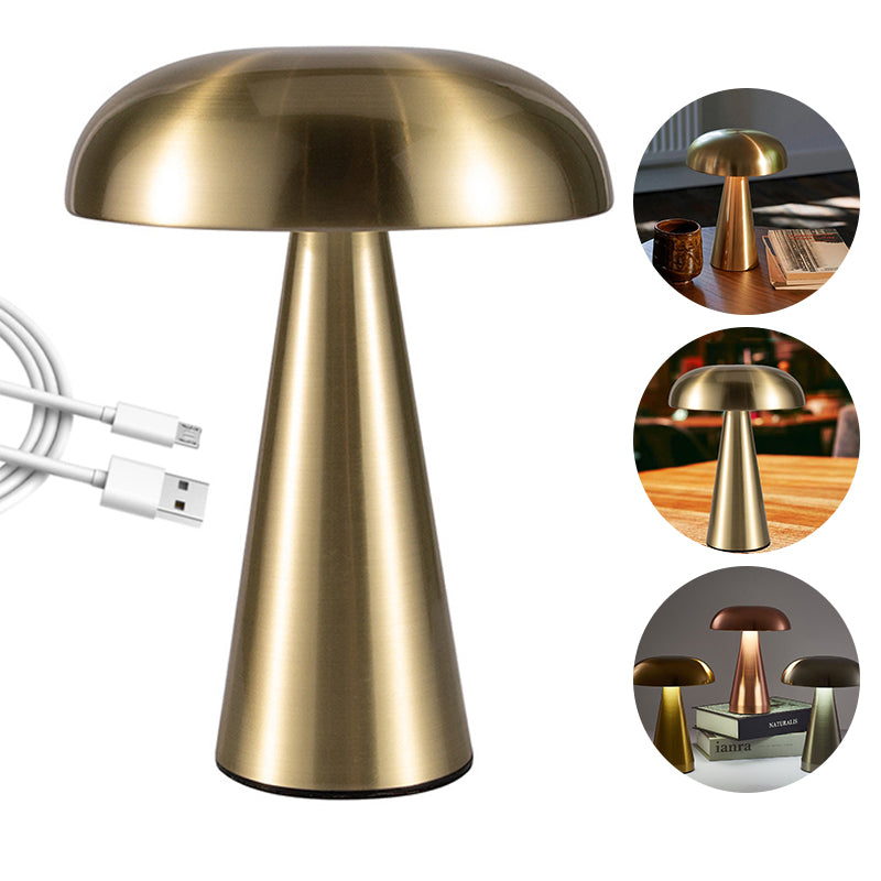 Mushroom Lamp LED Table Lamps Touch Dimming Rechargeable Lights