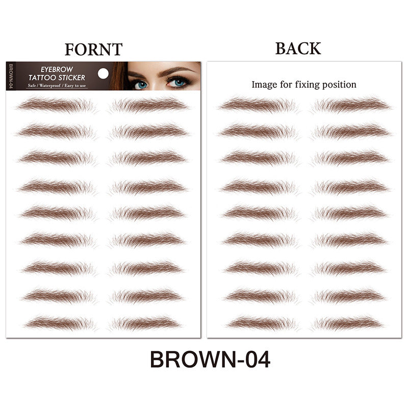 Water-based Hair-liked Authentic Eyebrow Tattoo Sticker Beauty Gym From House Brown04