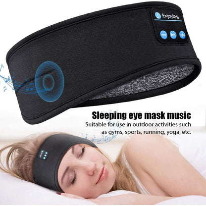 Wireless Bluetooth Sleeping Headphones Headband Thin Soft Elastic Comfortable Music Ear Phones Eye Mask For Side Sleeper Sports Sports DealSniper.net