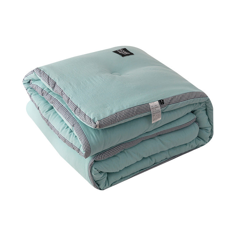 Three-dimensional Washed Cotton Spring And Autumn Quilt House DealSniper.net Green 150x200cm
