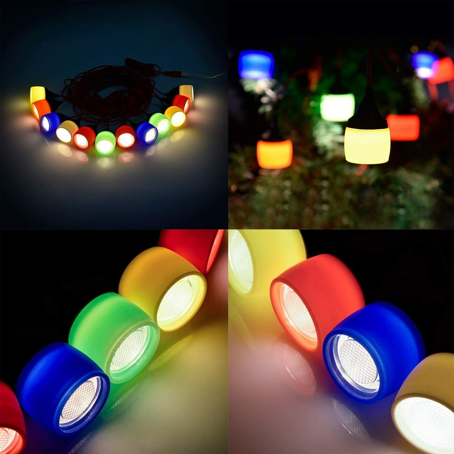 41FT LED Outdoor Fairy String Light Hanging Bulb Waterproof Garden Decor Plug In Home DealSniper.net