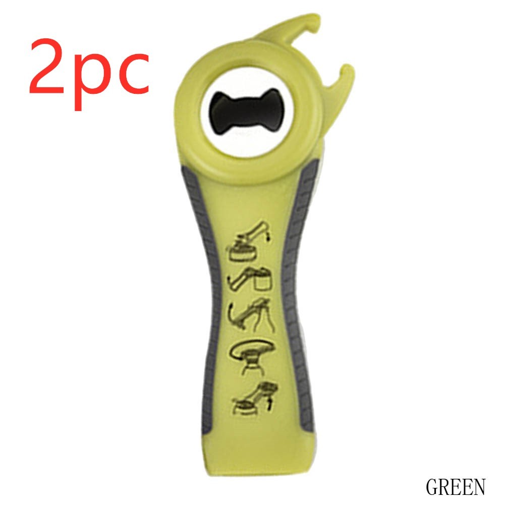 5 in 1 Creative Multifunction Stainless Steel Can Opener Beer Bottle Opener Kitchen DealSniper.net 2pc Green