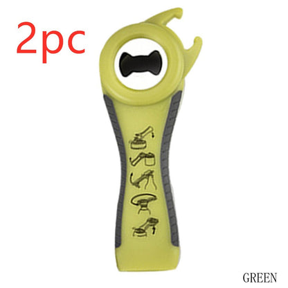5 in 1 Creative Multifunction Stainless Steel Can Opener Beer Bottle Opener Kitchen DealSniper.net 2pc Green