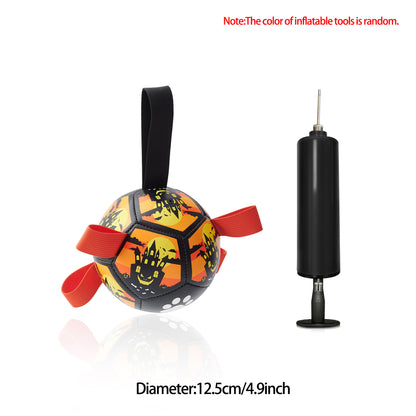 Interactive Dog Football Toy Soccer Ball Inflated Training Toy Pets Gym From House F