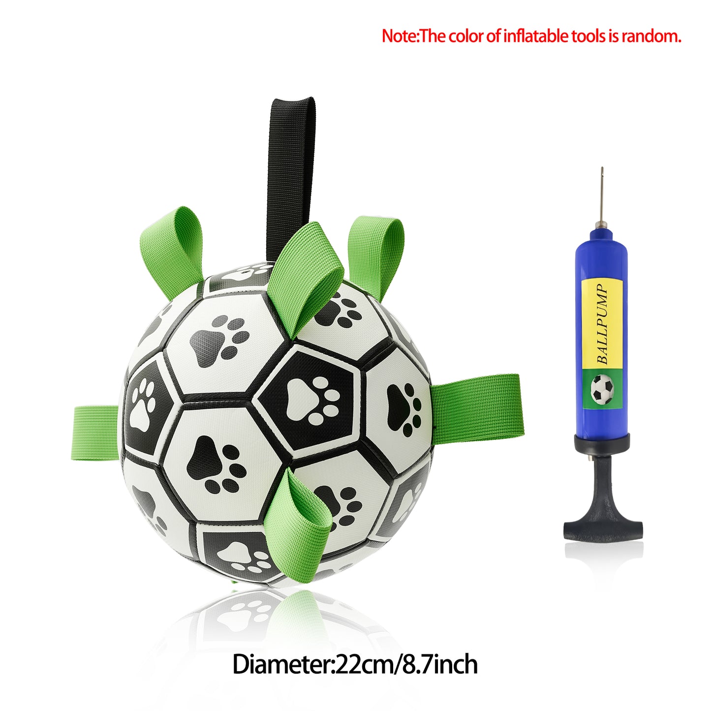Interactive Dog Football Toy Soccer Ball Inflated Training Toy Pets Gym From House D