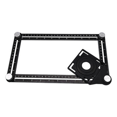 Aluminum Alloy Six-fold Ruler Ceramic Tile Hole Locator Home DealSniper.net