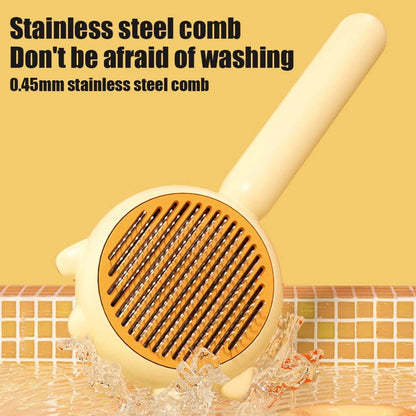 Pet Hair Cleaner Brush Cat Grooming Brush With Release Button Pets Gym From House