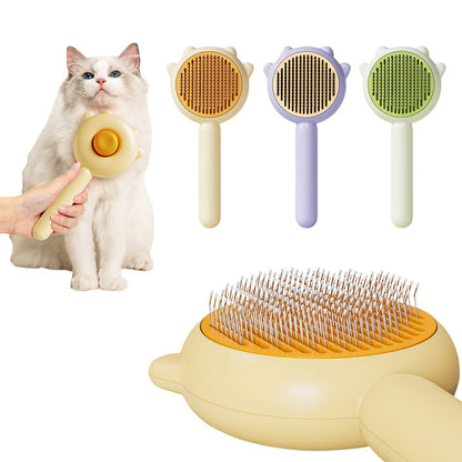Pet Hair Cleaner Brush Cat Grooming Brush With Release Button Pets Gym From House