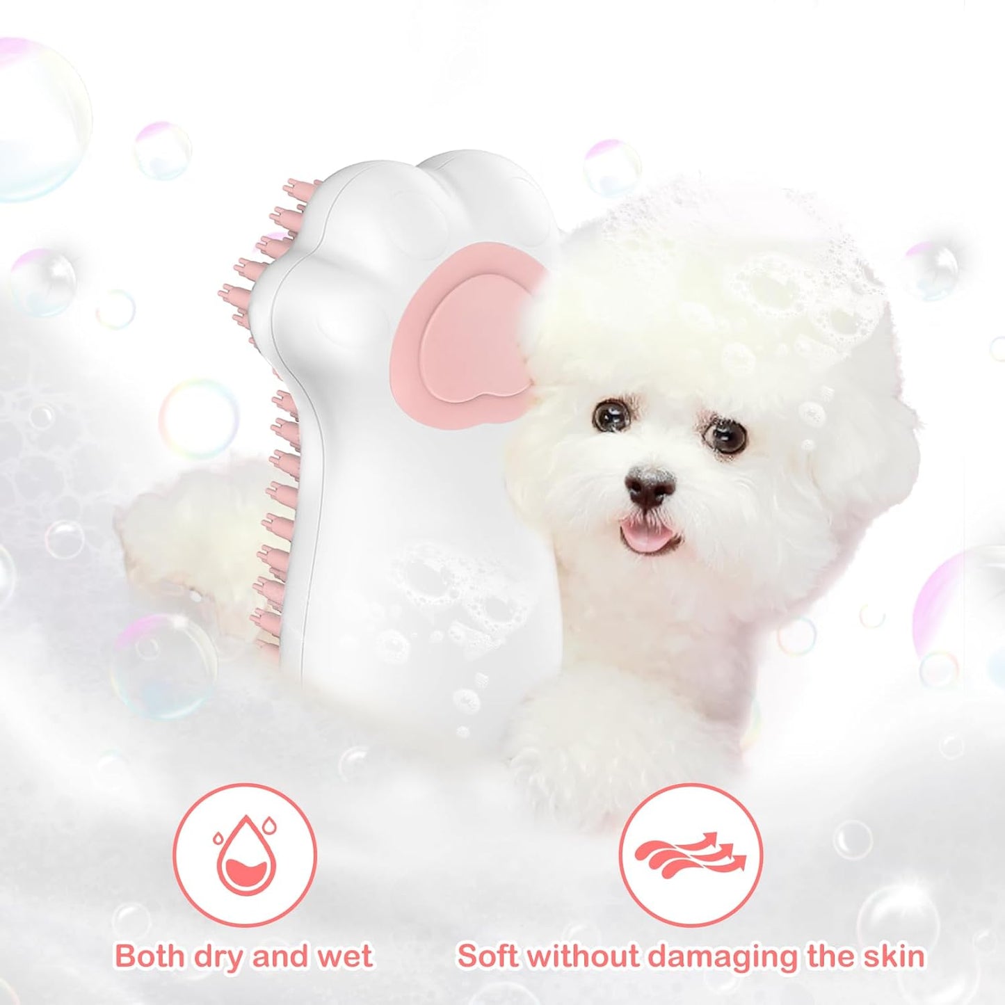 Dog Cat Bath Brush Comb Brush Puppy Pet Grooming Bath Massage Pets Gym From House