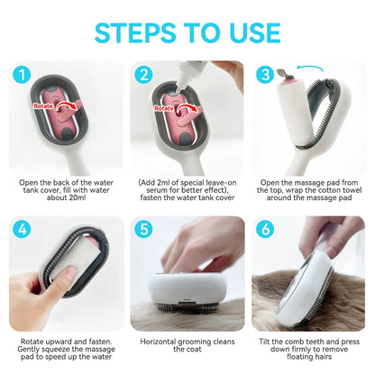 Cat Hair Brush With Water Sticky Brush For Cats Pets Gym From House