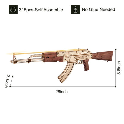 Automatic Rifle AK-47 Gift For Boys Wooden Puzzle Gun Kids DealSniper.net