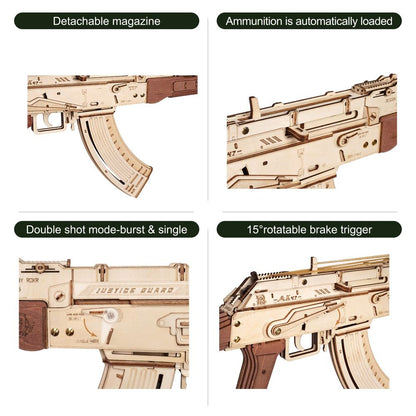 Automatic Rifle AK-47 Gift For Boys Wooden Puzzle Gun Kids DealSniper.net