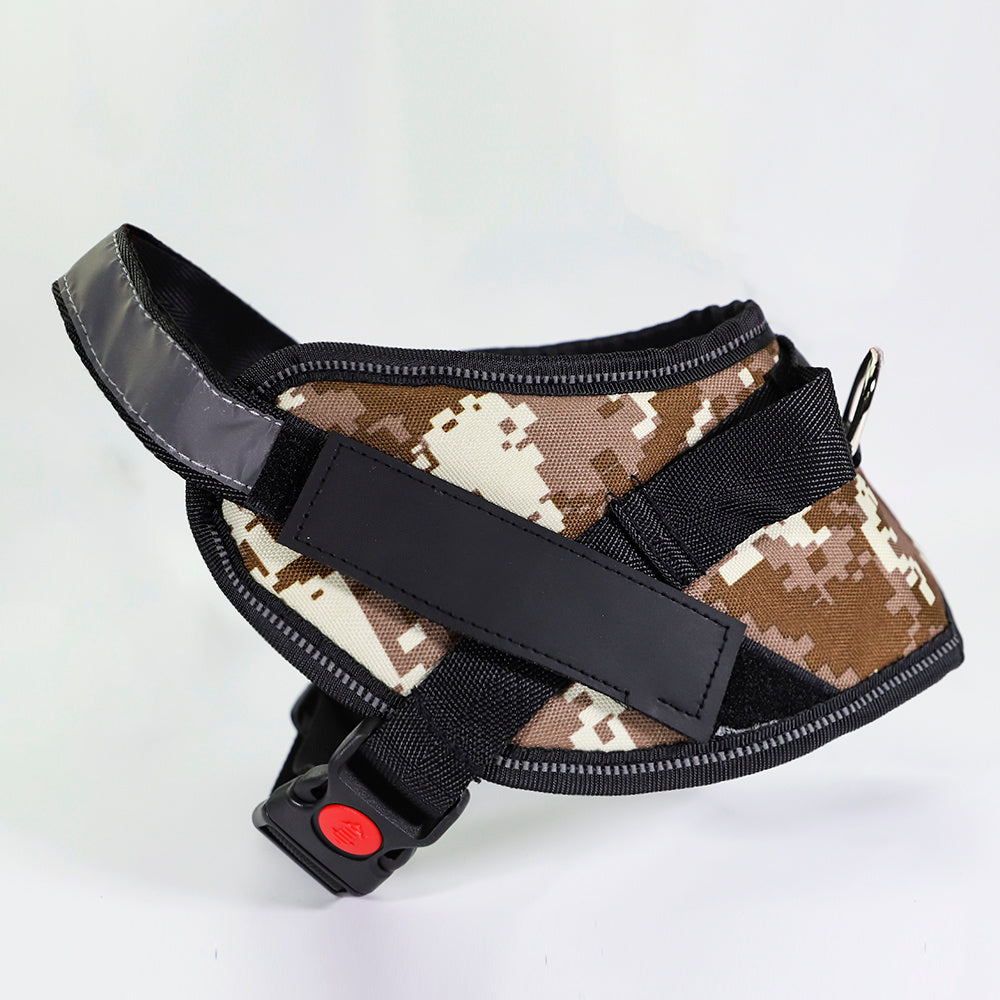 Pet Traction Rope Pet Chest Harness Dog Traction Rope Pets dealsniper-net Camouflage light L