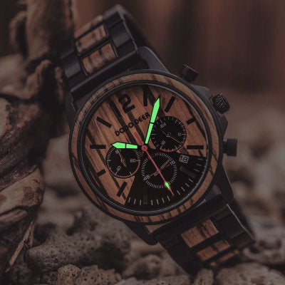 Csutomize Engrave logo Wood Watches for Mens DODO DEER