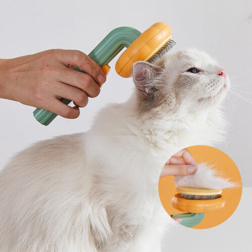 Pet Pumpkin Brush, Pet Grooming Self Cleaning Slicker Brush Pets Gym From House Pumpkin